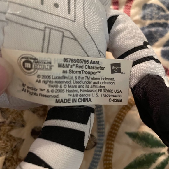 Collectible Vintage 2005 Hasbro Red M&M Storm Trooper Decor Plush - Picture 4 of 4